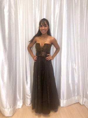 Vestido longo Marrom Modelo Solto