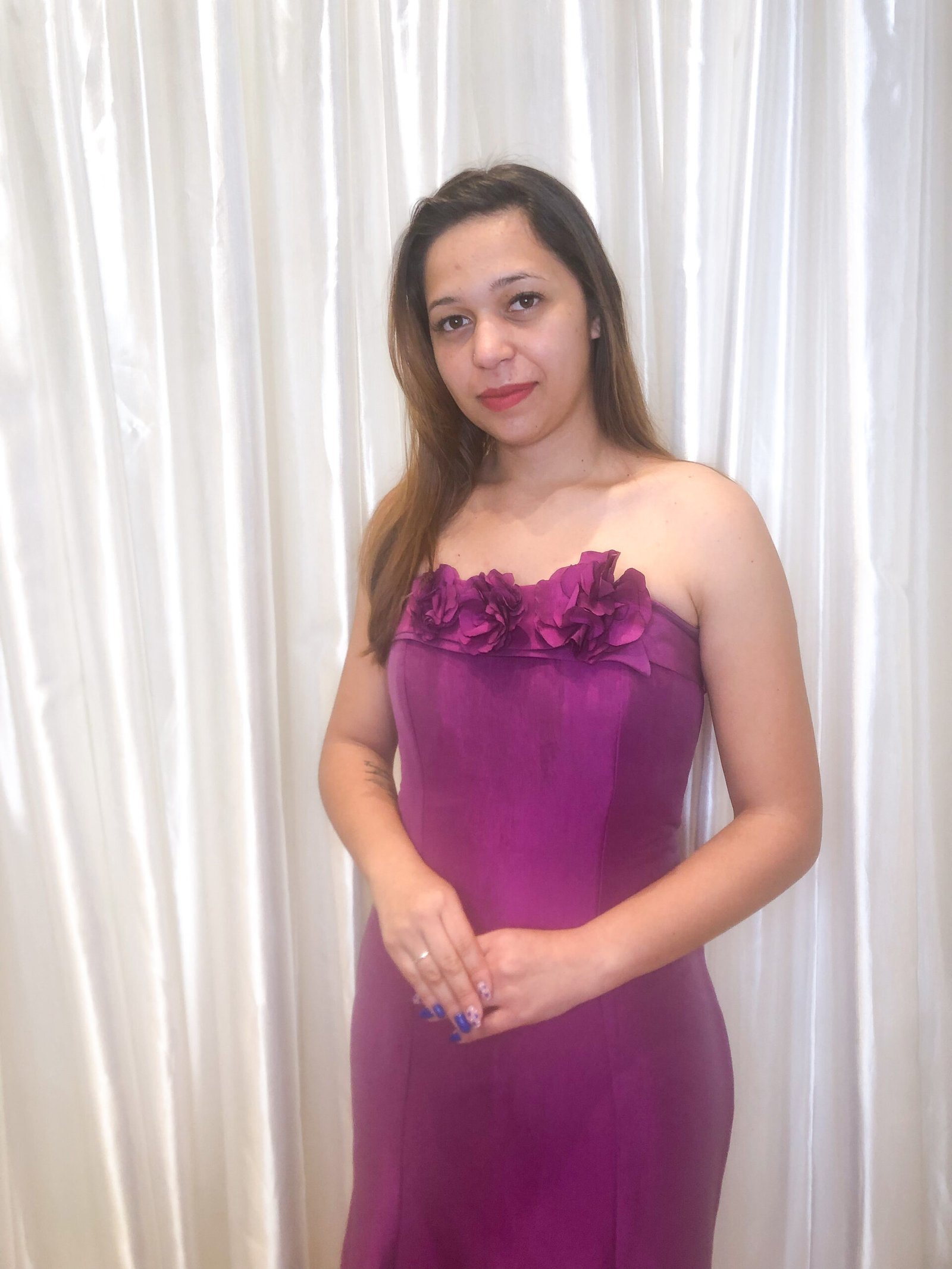 Vestido longo Pink Modelo Evasê - Imagem 2