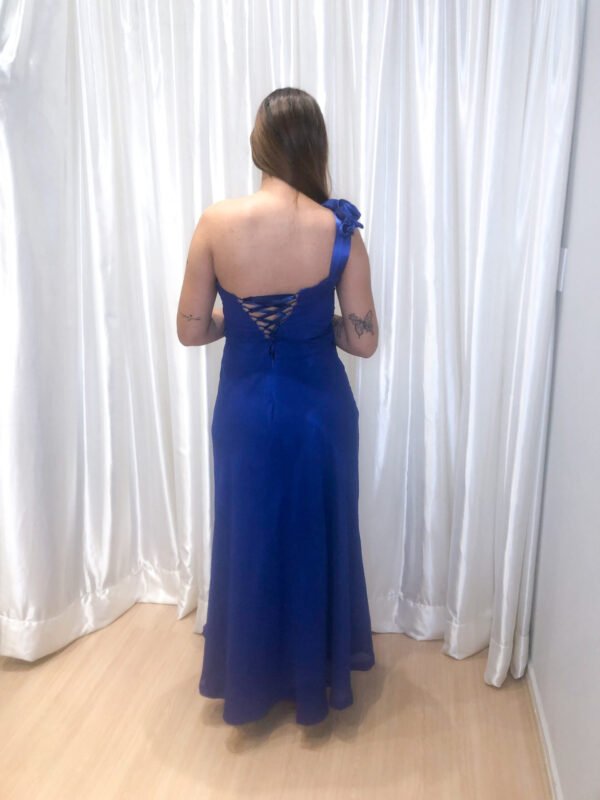 Vestido longo Azul royal Modelo Solto - Imagem 2