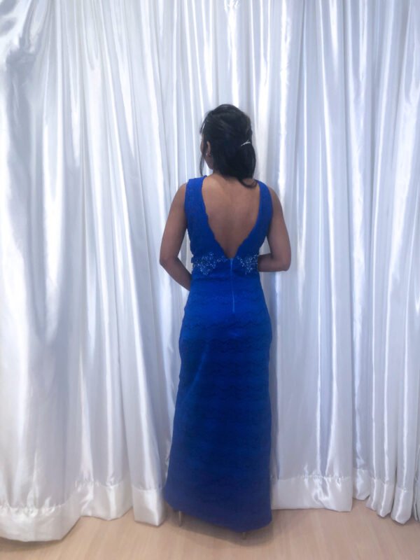 Vestido longo Azul royal Modelo Sereia - Imagem 3