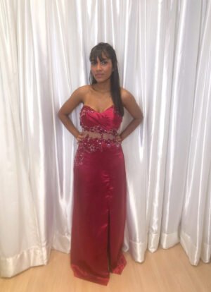 Vestido longo Marsala Modelo Sereia