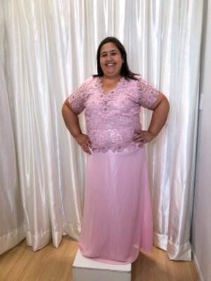 Vestido longo Pink Modelo Solto