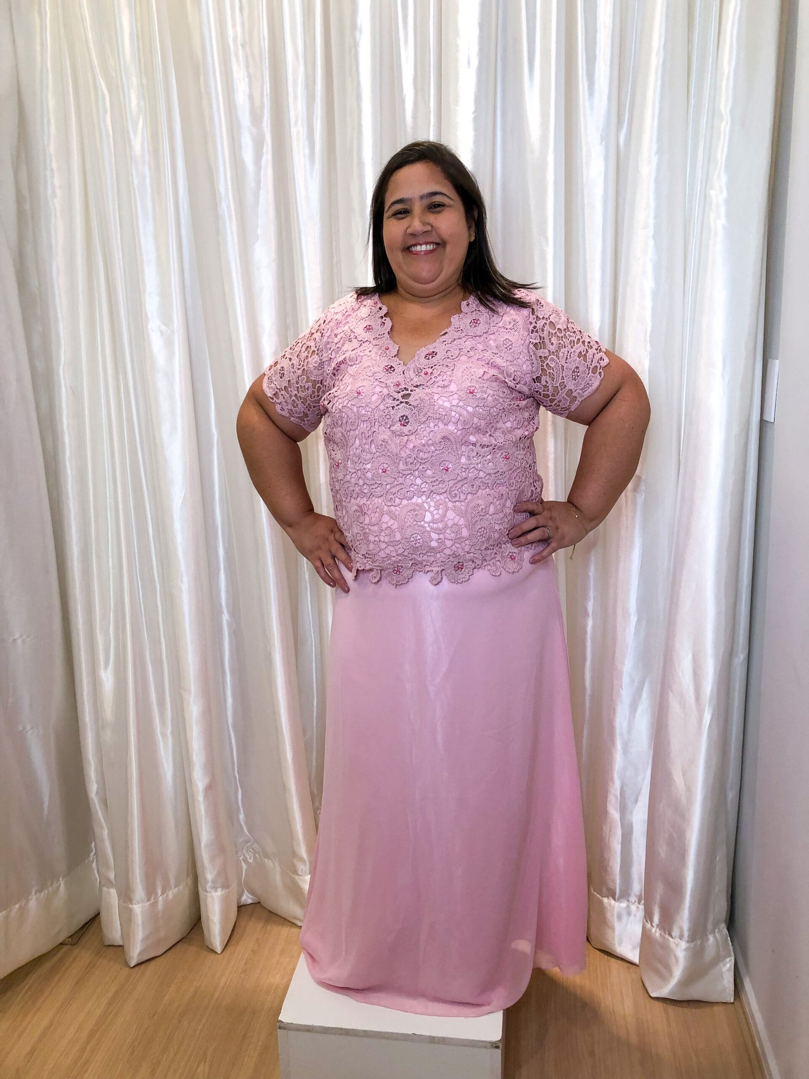 Vestido longo Pink Modelo Solto