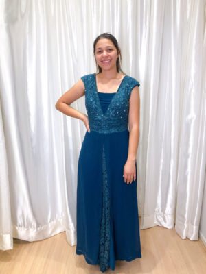 Vestido longo Verde Modelo Solto
