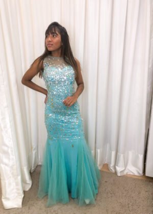 Vestido Longo Verde Modelo Sereia