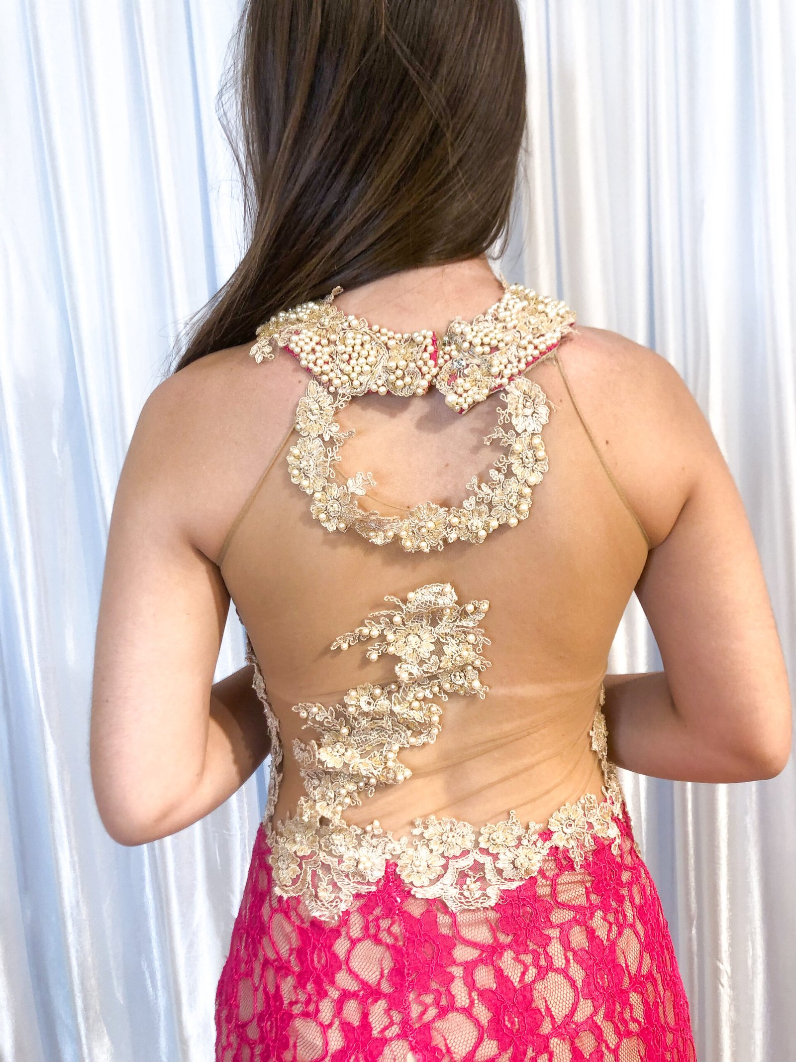 Vestido Longo Pink Modelo Sereia - Imagem 2