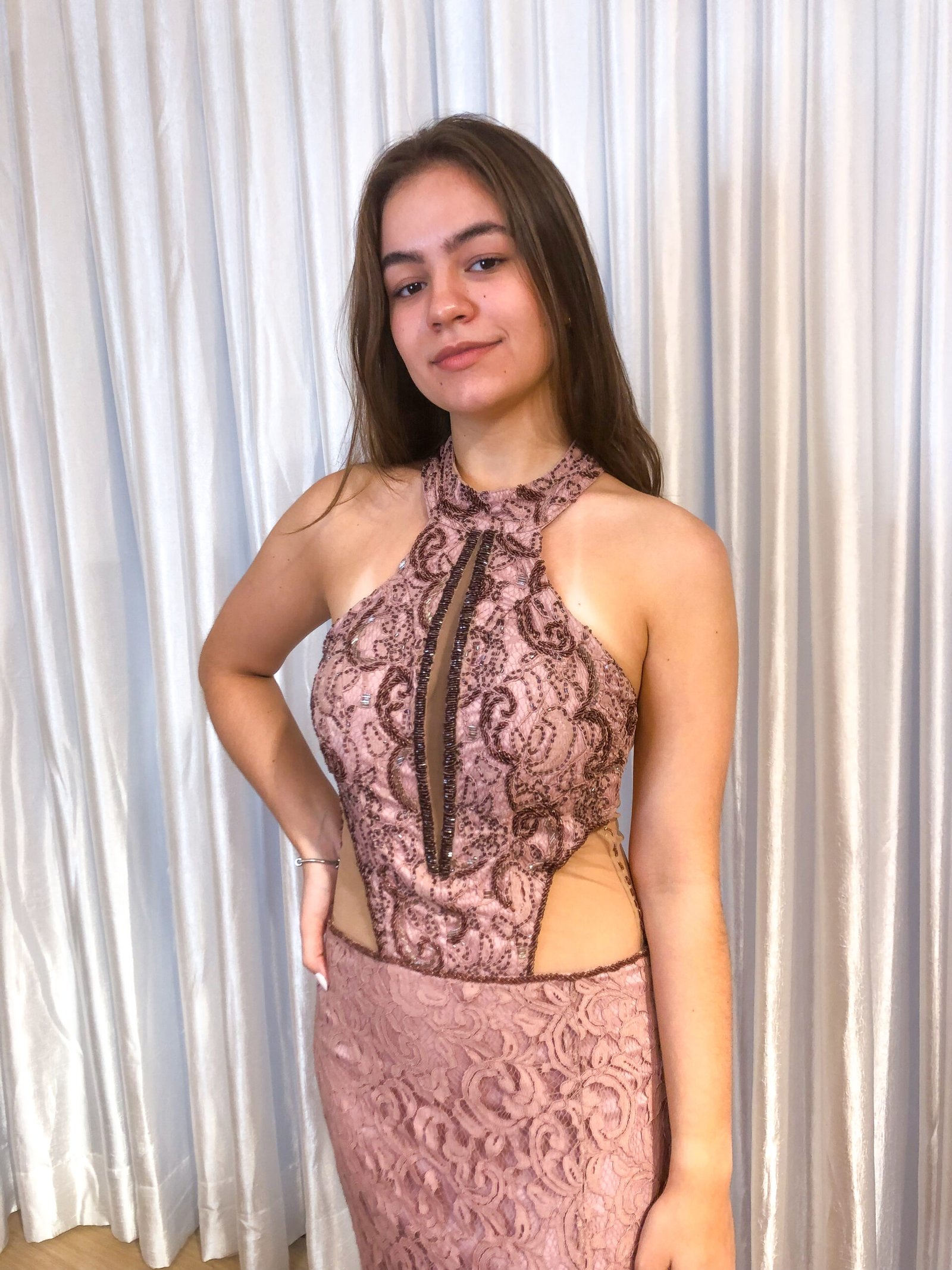 Vestido Longo Pink Modelo Sereia - Imagem 3