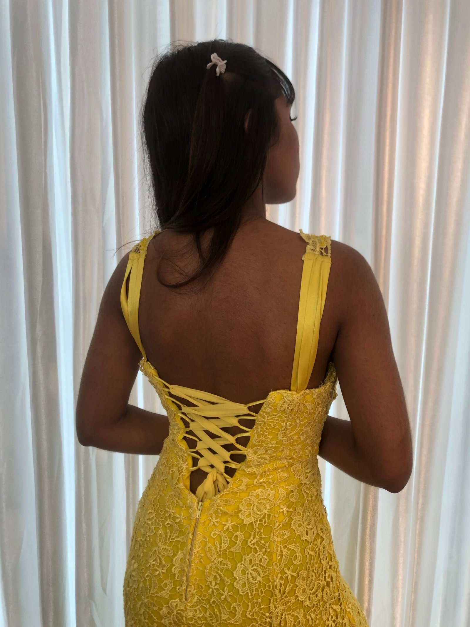 Vestido Longo Amarelo Modelo Reto - Imagem 2