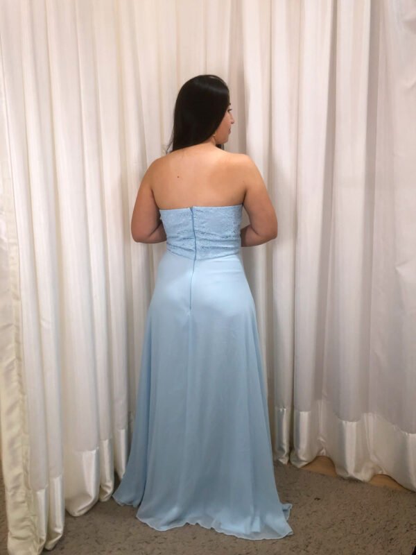 Vestido Longo Azul Serenity Modelo Solto - Imagem 2