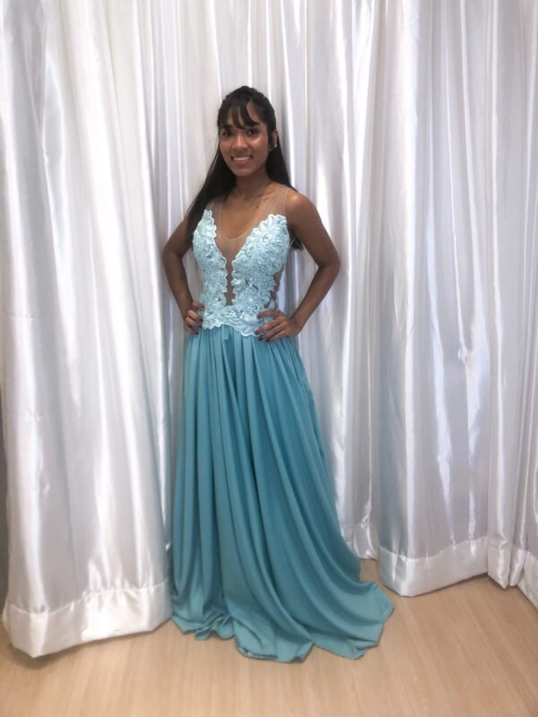 Vestido Longo Verde Modelo Solto