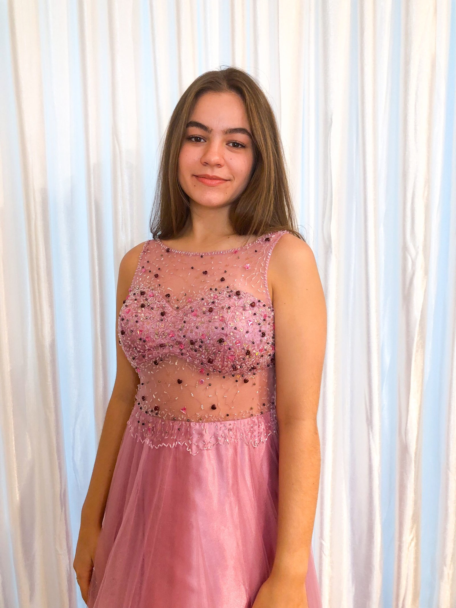 Vestido Longo Lilás Modelo Rodado - Imagem 3