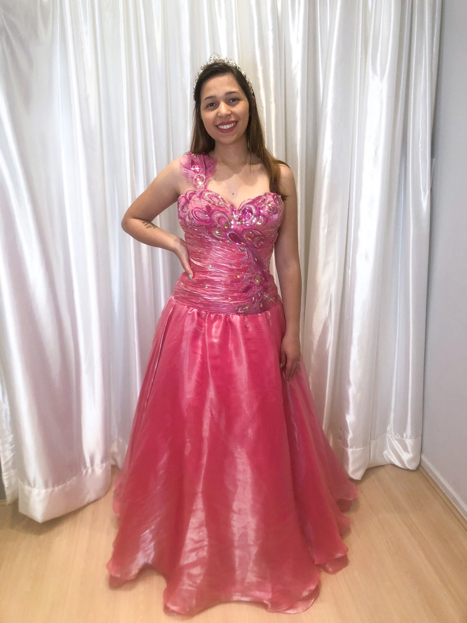Vestido de 15 anos Rosa Canela
