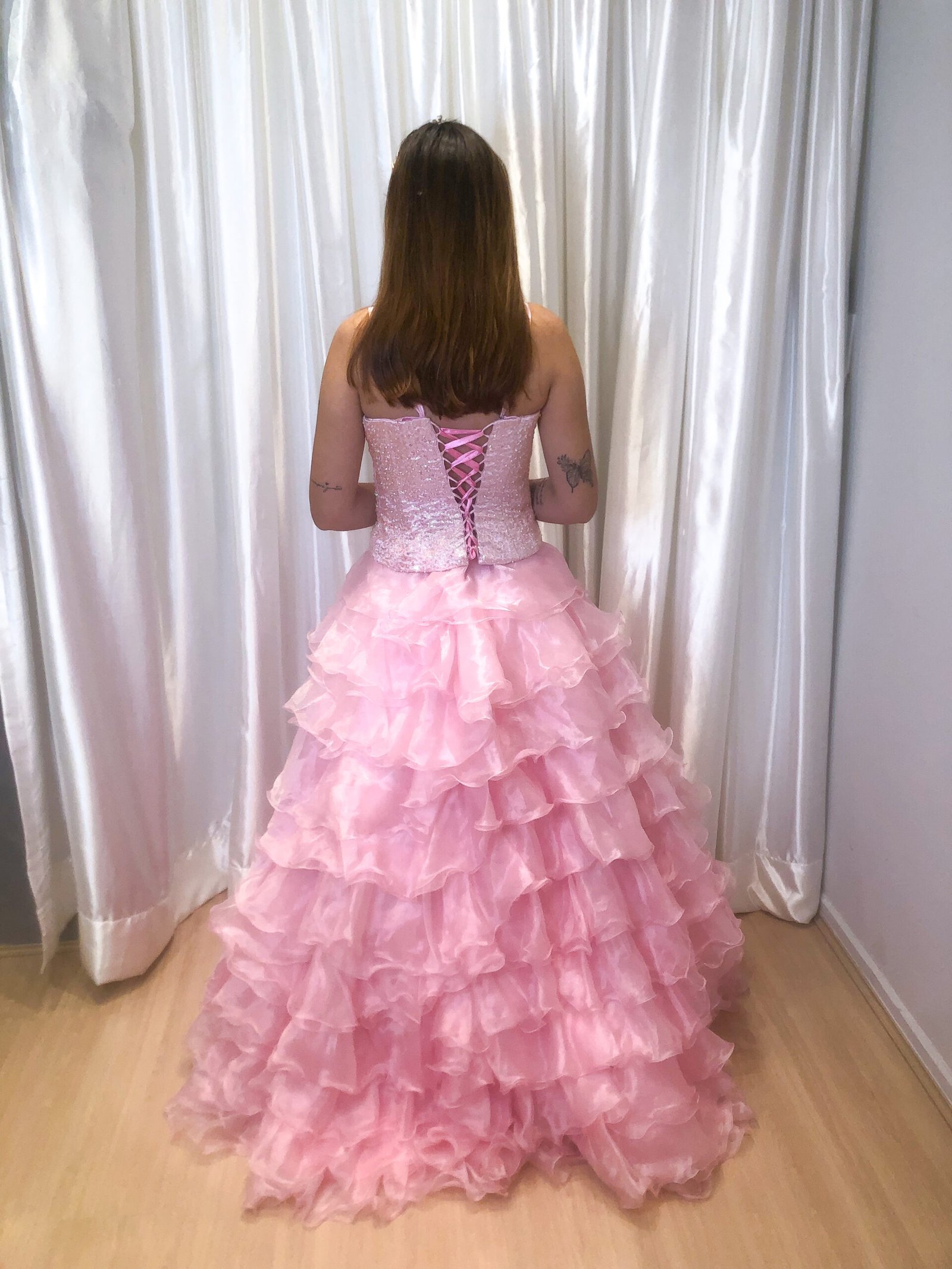 Vestido de 15 anos Rosa - Imagem 2