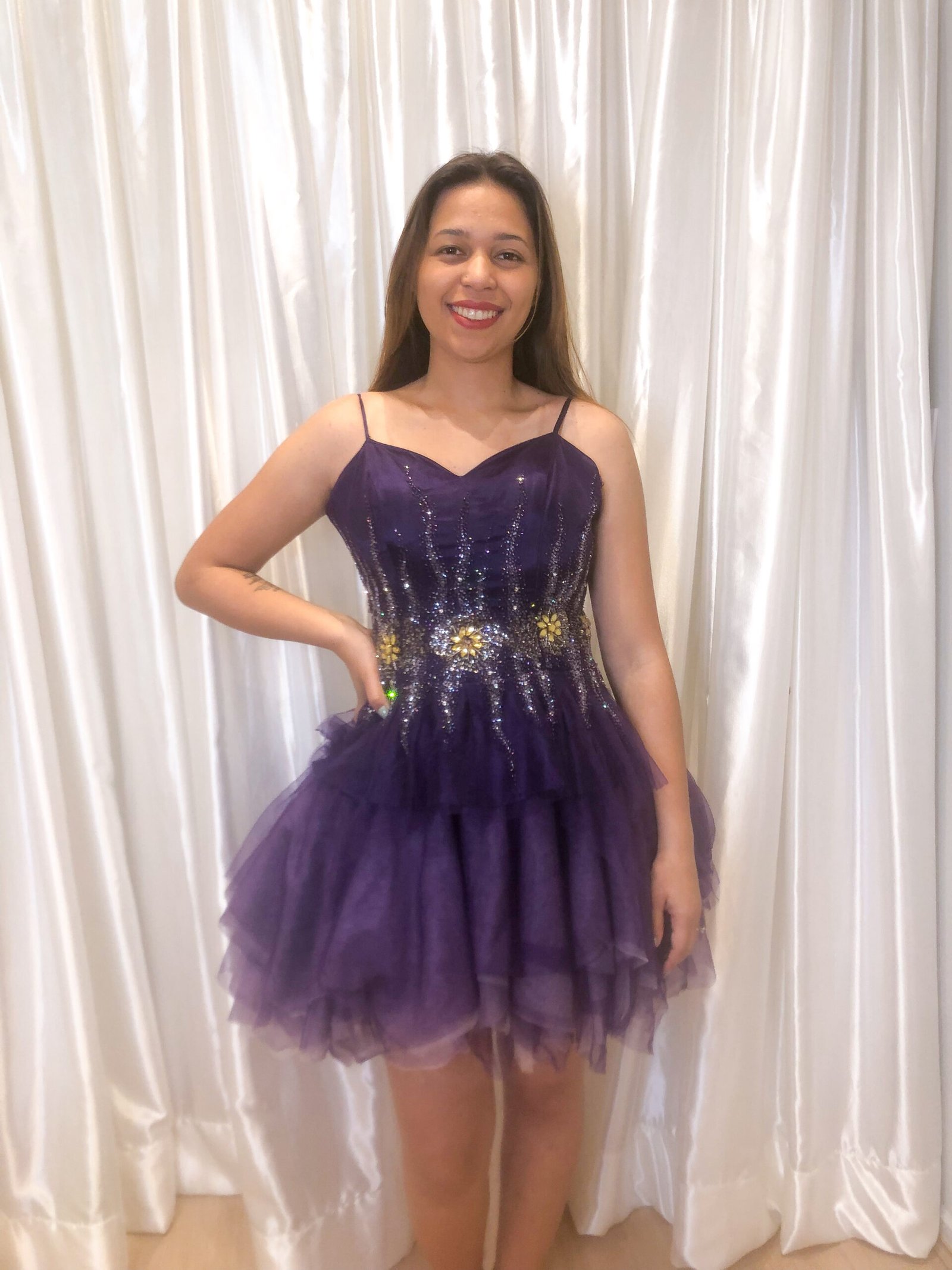 Vestido Curto Roxo