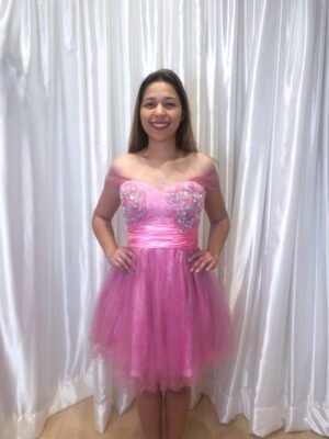 Vestido Curto Rosa