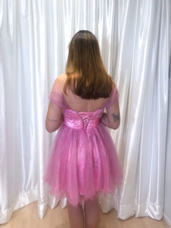 Vestido Curto Rosa - Imagem 2