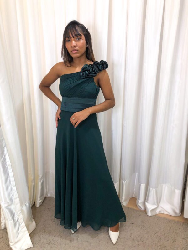 Vestido Longo Verde Modelo Solto