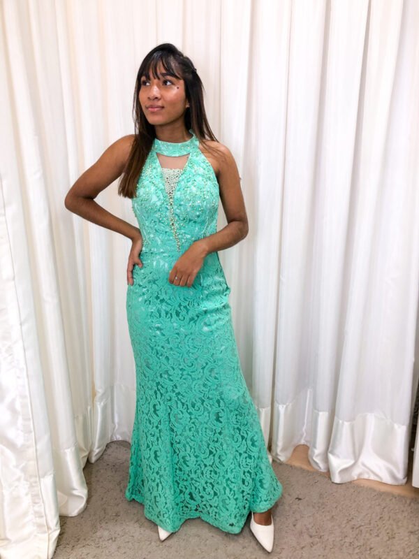 Vestido Longo Verde Modelo Sereia