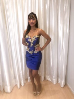 Vestido Curto Azul Royal