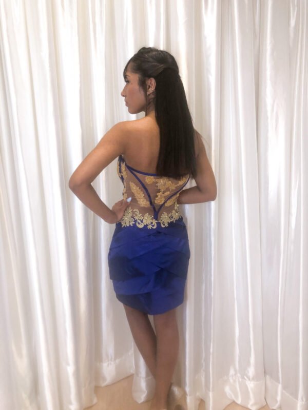 Vestido Curto Azul Royal - Imagem 2
