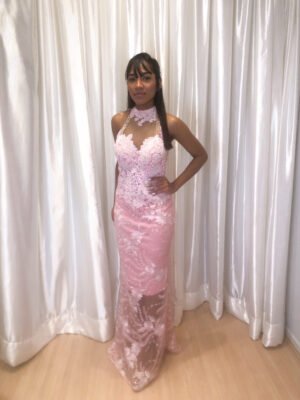 Vestido Longo Rose Frente Única