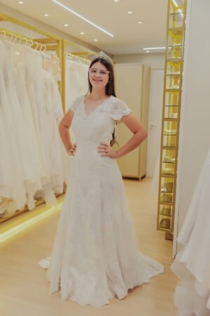 Vestido de Noiva Modelo Evasê Plus Size