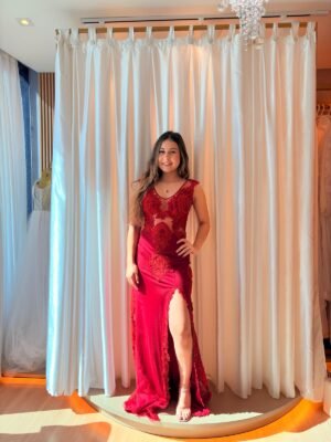 Vestido longo Vermelho